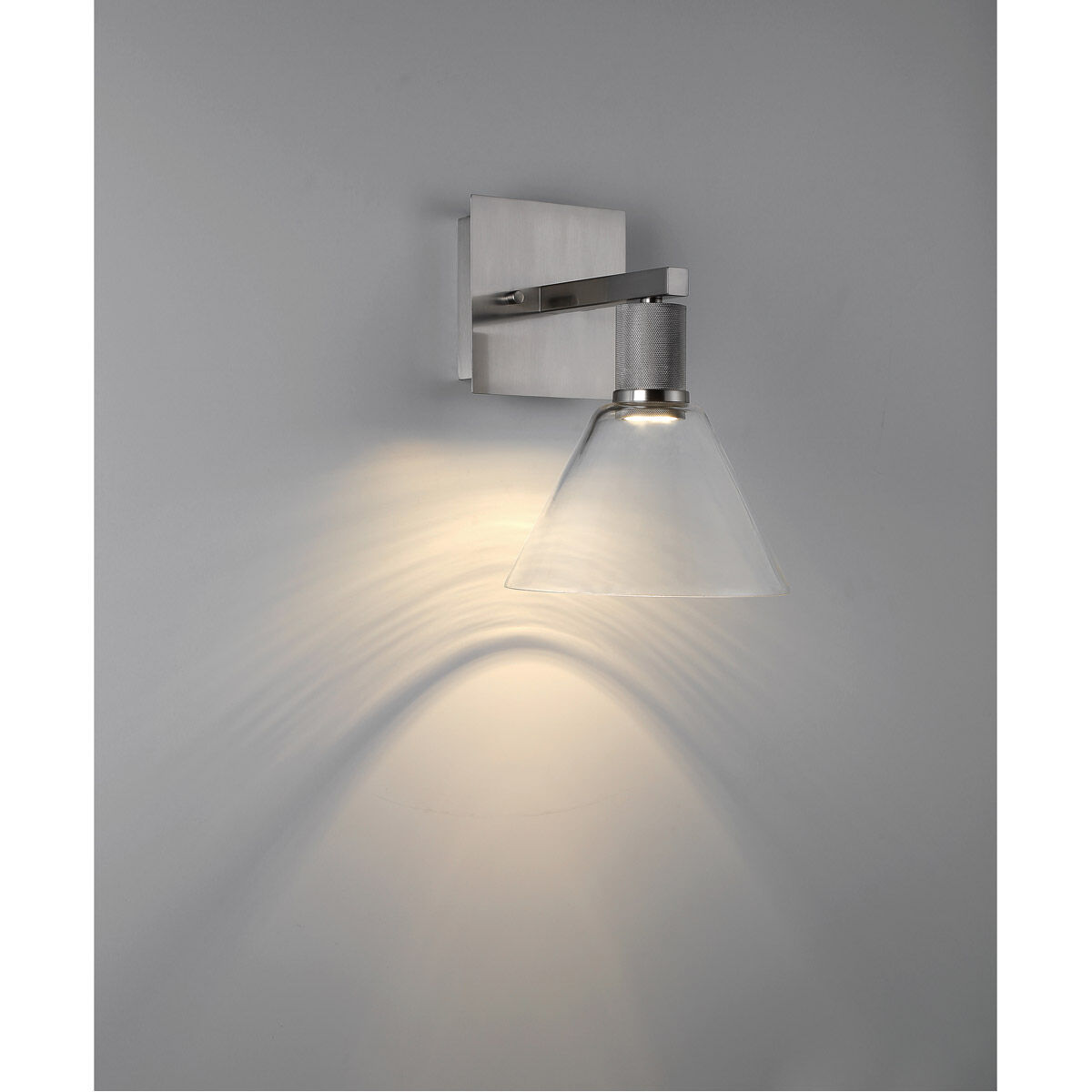 Port Nine LED 8 inch Brushed Steel Wall Sconce Wall Light in Clear