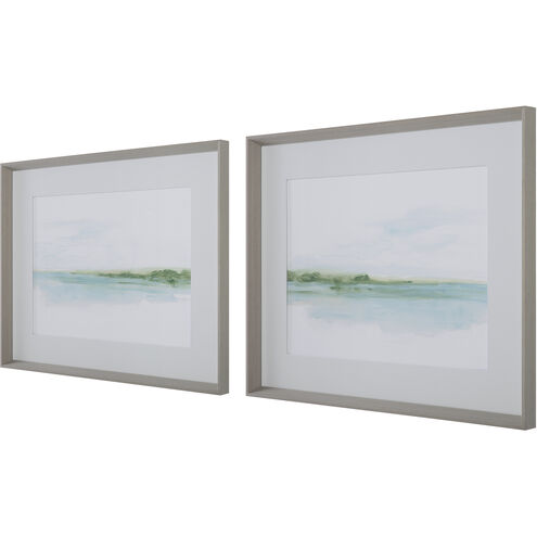 Green Ribbon Coast 32.13 X 26.13 inch Framed Prints, Set of 2