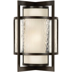 Singapore Moderne Outdoor 1 Light 15 inch Bronze Outdoor Wall Sconce
