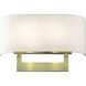 Allison 2 Light 15 inch Antique Brass ADA Wall Sconce Wall Light, Large