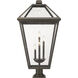 Talbot 4 Light 36.75 inch Oil Rubbed Bronze Outdoor Pier Mounted Fixture