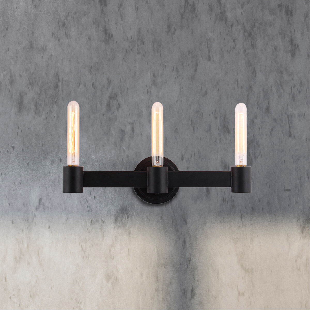 Broyles 3 Light 18.5 inch Matte Black Bath Vanity Wall Light
