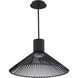 Cappe LED 21 inch Black Pendant Ceiling Light in 2700K, dweLED