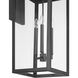 Hillside 3 Light 31 inch Textured Black Exterior Wall Sconce