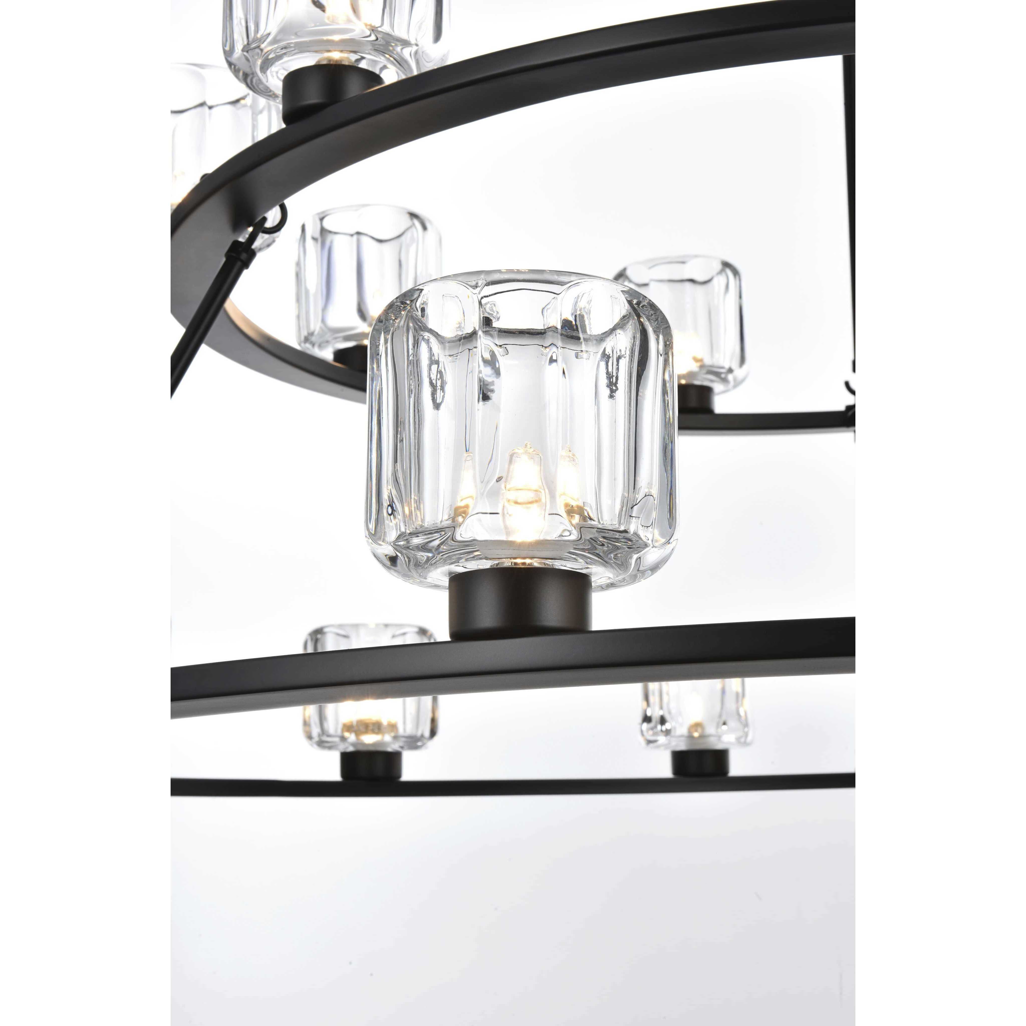 Cadence 21 Light 48 inch Black Chandelier Ceiling Light