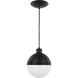 Globe LED LED Matte Black Pendant Ceiling Light, Progress LED 