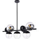 Eclipse 7 Light 43 inch Black Pendant Ceiling Light