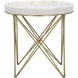 Prisma 24.5 X 24 inch Antique Brass Side Table