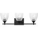 Drew & Jonathan Toffino 3 Light 26 inch Midnight Black Vanity Light Wall Light