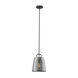 Caliper 1 Light 9.9 inch Black Pendant Ceiling Light in Plated Smoke