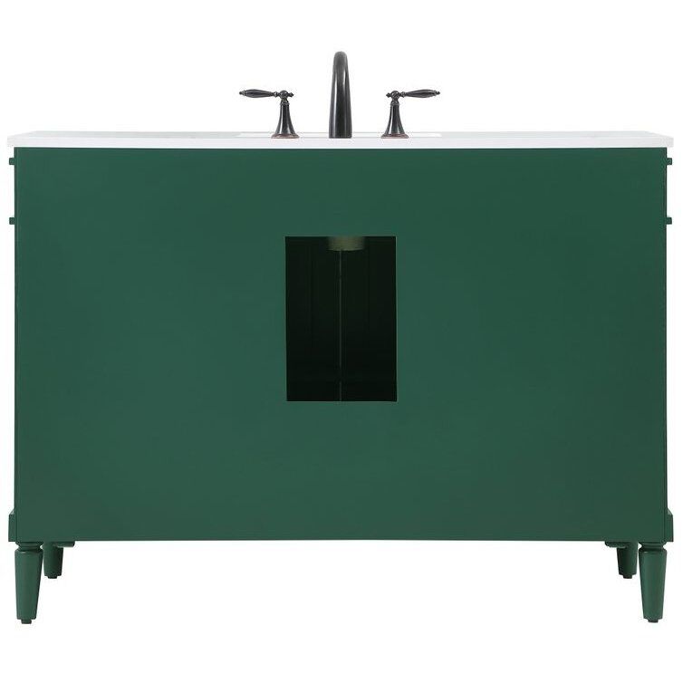 Bennett 48 X 21 X 35 inch Green Vanity Sink Set