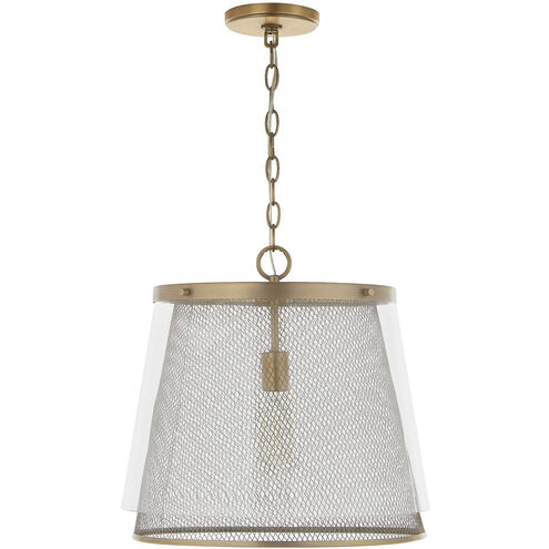 Abbott 1 Light 16 inch Aged Brass Pendant Ceiling Light