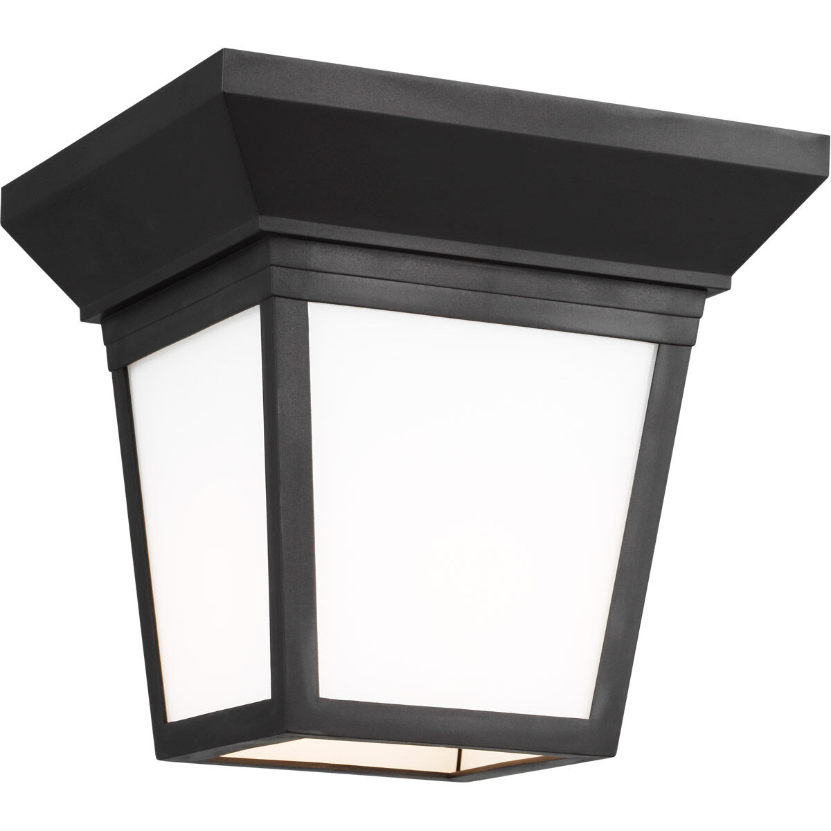 Lavon 1 Light 7.25 inch Black Outdoor Ceiling Flush Mount