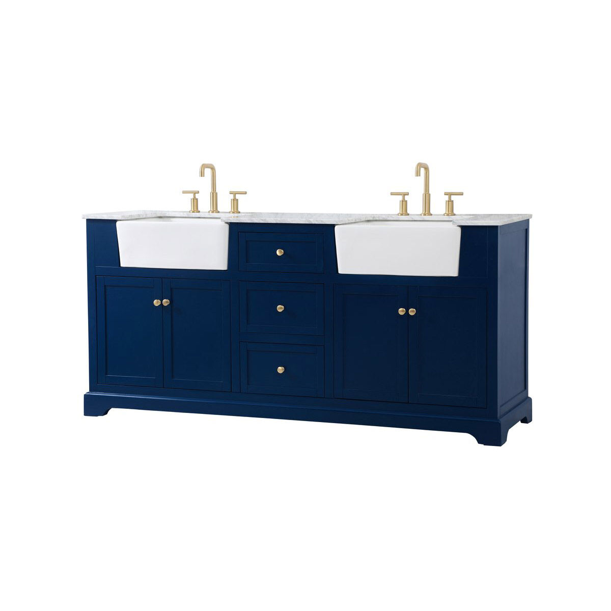 Franklin 72 X 22 X 35 inch Blue Bathroom Vanity Cabinet