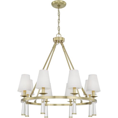Baxter 8 Light 31.5 inch Aged Brass Chandelier Ceiling Light