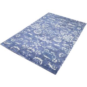 Senneh 144 X 108 inch Blue with White Rug