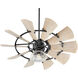 Windmill 52 inch Noir with Weathered Oak Blades Patio Fan
