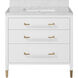 Verona 36 X 34 inch Acrylic White/Natural/White/Champagne Vanity with Undermount Sink
