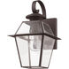 Westover 1 Light 13 inch Bronze Outdoor Wall Lantern