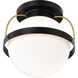 Lakeshore 1 Light 13 inch Matte Black Flush Mount Ceiling Light