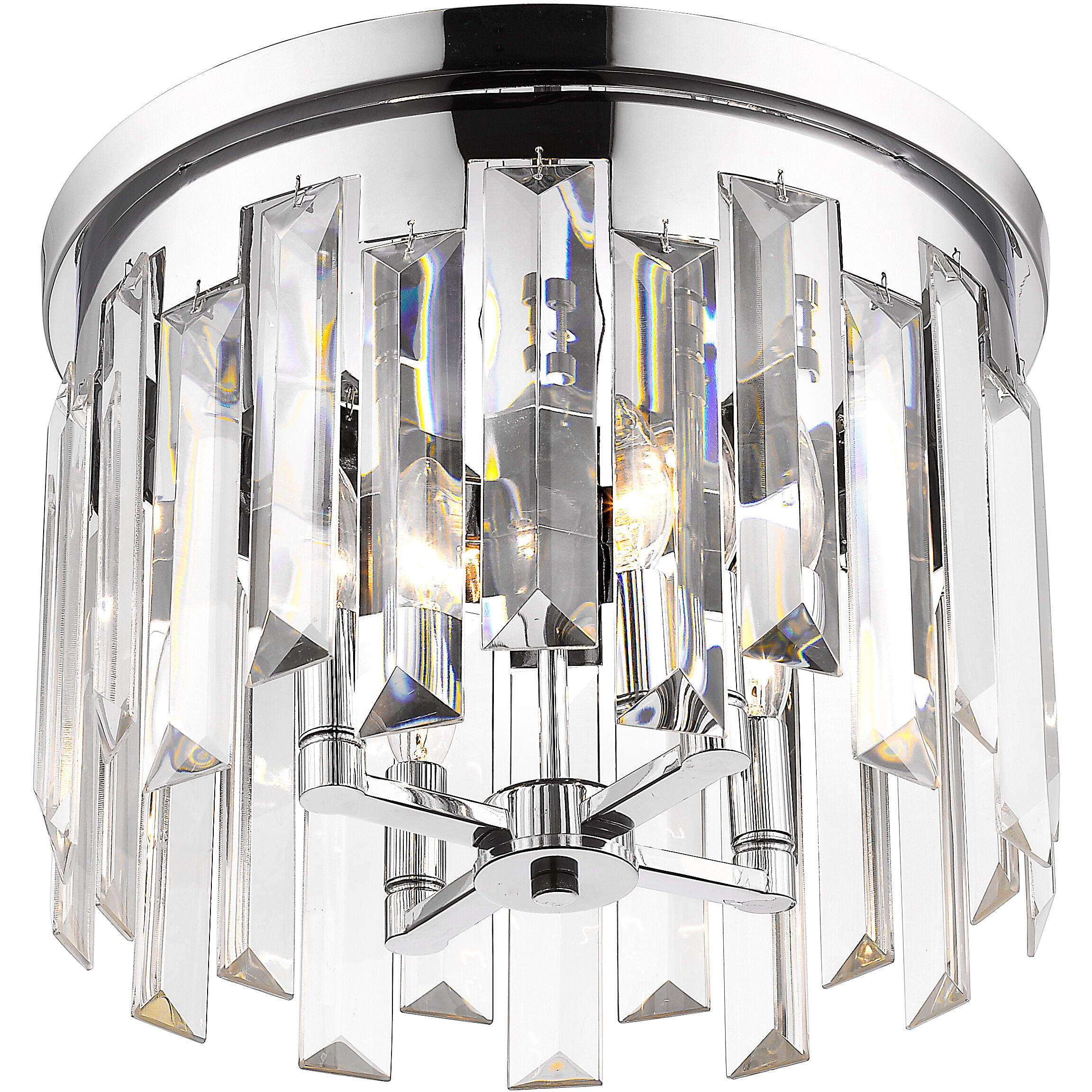 Cormac 4 Light 15.75 inch Chrome Flush Mount Ceiling Light in 14