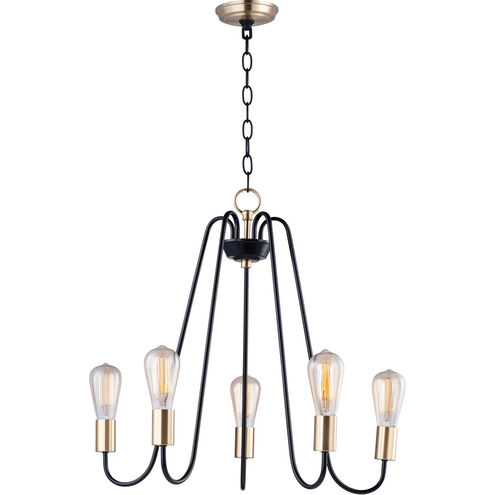 Haven 5 Light 23.75 inch Oil Rubbed Bronze/Antique Brass Single-Tier Chandelier Ceiling Light in Oil Rubbed Bronze and Antique Brass