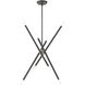 Soho 8 Light 32 inch Scandinavian Gray Linear Chandelier Ceiling Light
