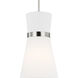 AERIN Clark 1 Light 9.75 inch Brushed Nickel Pendant Ceiling Light
