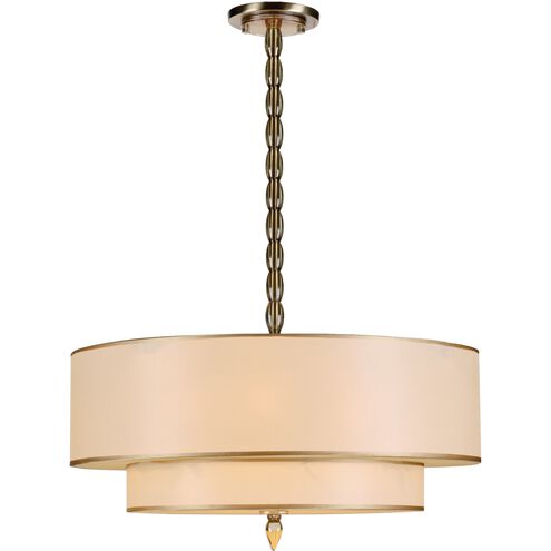 Luxo 5 Light 26 inch Antique Brass Chandelier Ceiling Light