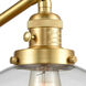 X-Large Beacon 18 inch 60.00 watt Satin Gold Swing Arm Wall Light, Franklin Restoration