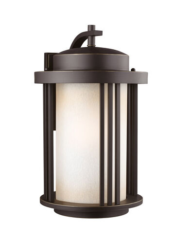 Crowell 1 Light 19.56 inch Antique Bronze Outdoor Wall Lantern, Large