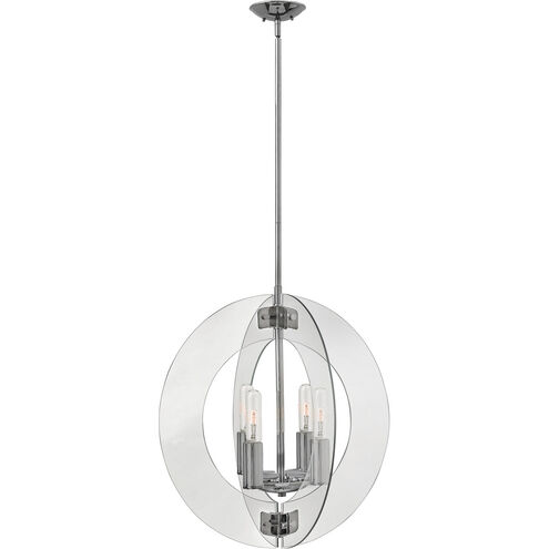 Solstice 4 Light 24 inch Polished Chrome Chandelier Ceiling Light