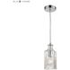 Twickenham 1 Light 4 inch Chrome with Clear Mini Pendant Ceiling Light