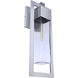 Perimeter Outdoor Wall Mount in Satin Aluminum, Large
