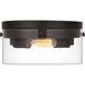 C&M by Chapman & Myers Garrett 2 Light 11.38 inch Aged Iron Flush Mount Ceiling Light