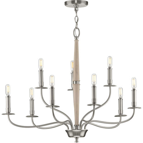 Durrell 9 Light 32 inch Brushed Nickel Chandelier Ceiling Light