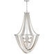 Contessa 8 Light 27 inch Polished Chrome Chandelier Ceiling Light, Wooden Beads