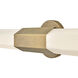 Facet LED 5 inch Heritage Brass Bath Light Wall Light