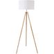 Triple 60.5 inch 150.00 watt Natural Floor Lamp Portable Light, Simplee Adesso