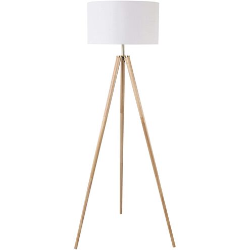 Triple 60.5 inch 150.00 watt Natural Floor Lamp Portable Light, Simplee Adesso