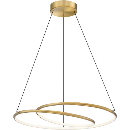 Gabriel LED 24 inch Aged Brass Chandelier Ceiling Light