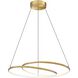 Gabriel LED 24 inch Aged Brass Chandelier Ceiling Light