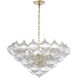 Julie Neill Caselli LED 35.5 inch Gild Basket Chandelier Ceiling Light in Clear Glass
