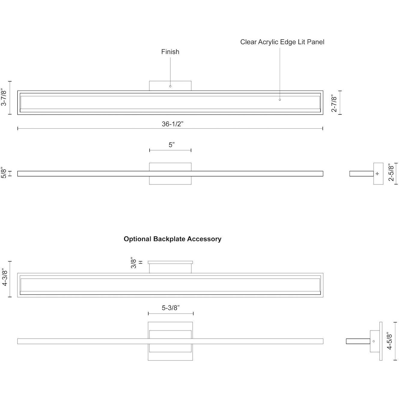 Brio Vanity Light Wall Light in Black