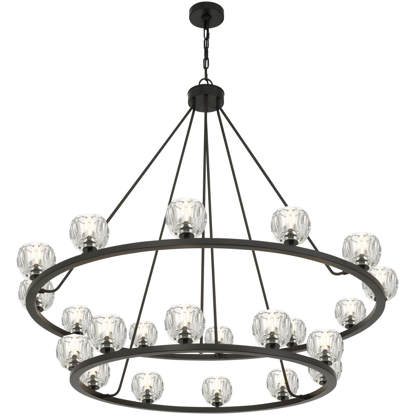 Aragon 22 Light 48 inch Matte Black Chandelier Ceiling Light