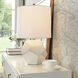 Prism Pearl 19 inch 60.00 watt Gloss White with Iridescent Pearl Glaze and Brussels White Table Lamp Portable Light
