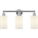Edison Clymer 3 Light 22 inch Polished Chrome Bath Vanity Light Wall Light in Matte White Glass