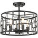 Amoret 4 Light 16 inch Matte Black Convertible Pendant Ceiling Light