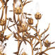 Trillium 15 Light 34 inch Antique Gold Leaf Chandelier Ceiling Light, Small