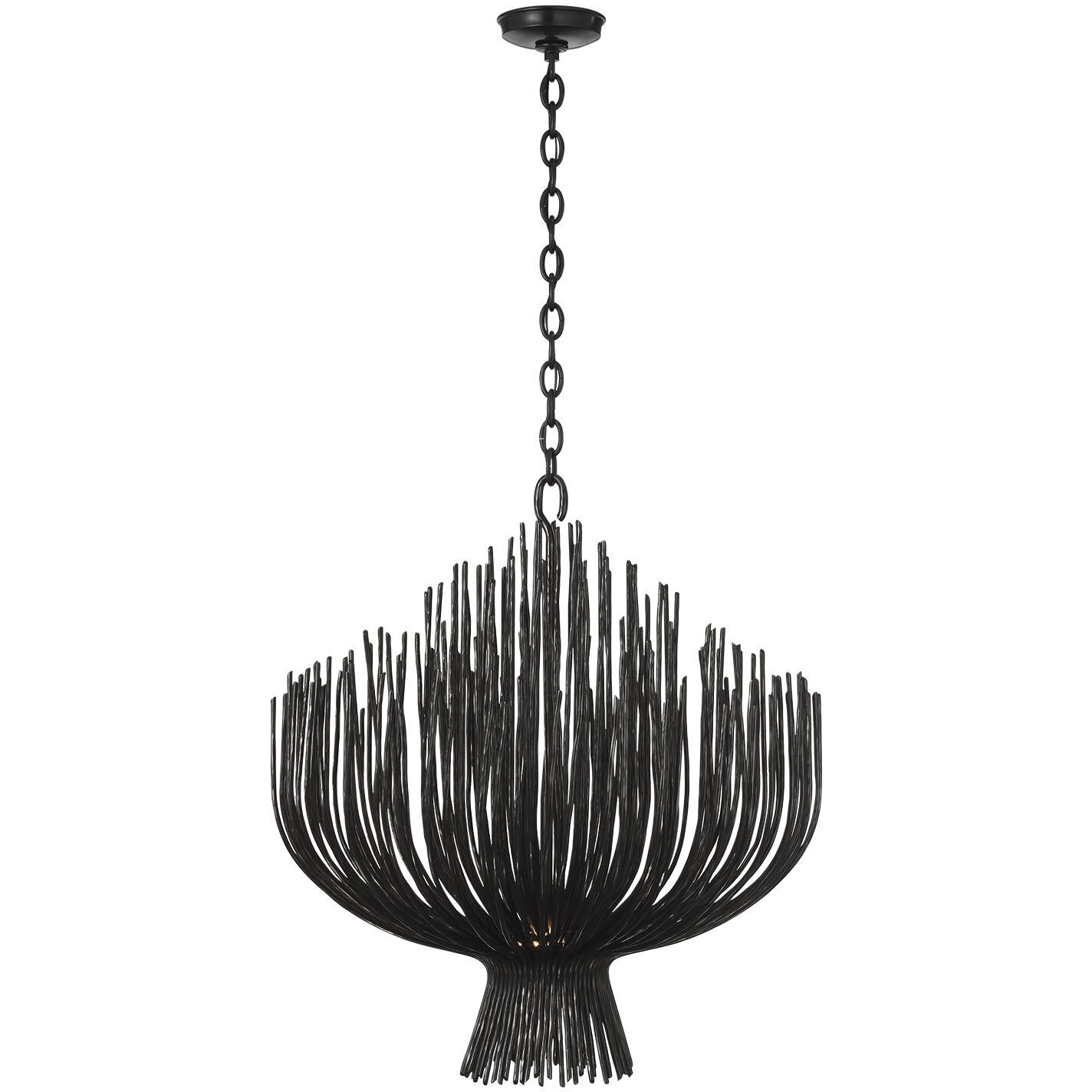 Chapman & Myers Astra LED 31.75 inch Aged Iron Sculpted Chandelier Ceiling Light